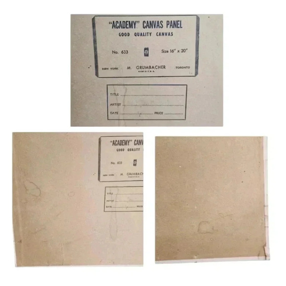 Vintage Mid-Century Painting Fall Autumn Landscape Barn Tree Signed 20x16 in - Picture 11 of 14